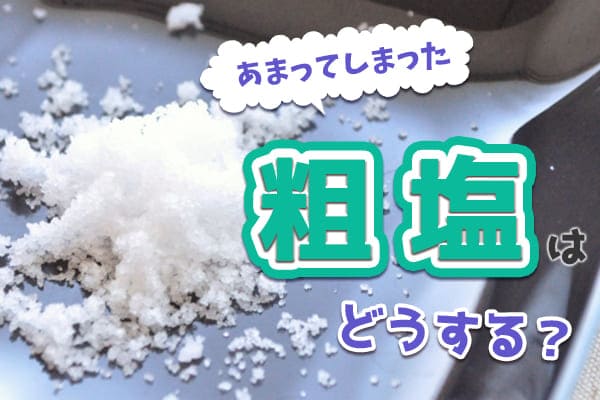 余ってしまった粗塩はどうしたらいい?