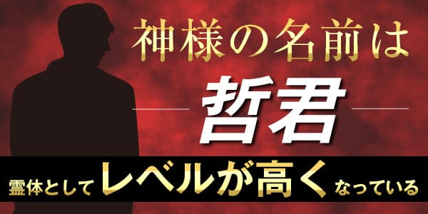 神様の名前は哲君 霊体としてレベルが高くなっている